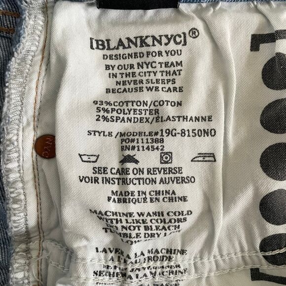NWT Blank NYC The Fulton Roll Up Short Jean Shorts - Size: 28 - Picture 6 of 6